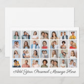 28 Foto Collage Voeg Uw Eigen Groet Toe Kaart (Voorkant / Achterkant)