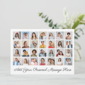 28 Foto Collage Voeg uw Groet Bewerkbare Kleur toe Kaart (Staand voorkant)