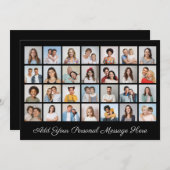 28 Foto Collage Voeg uw Groet Bewerkbare Kleur toe Kaart (Voorkant / Achterkant)