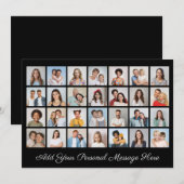 28 Foto Collage Voeg uw Groet Toe Bewerkbare Kleur Kaart (Voorkant / Achterkant)