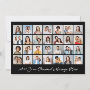 28 Fotocollage Voeg uw bewerkbare kleur op de groe Kaart