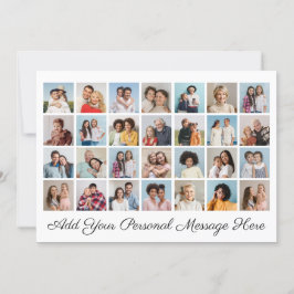 28 Fotocollage Voeg uw eigen groet toe Kaart