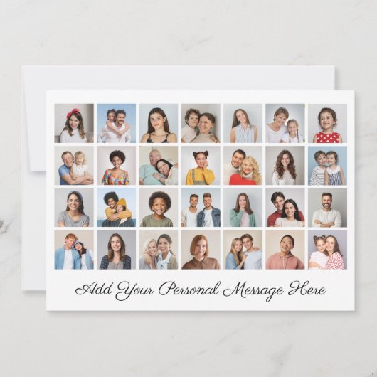 28 Fotocollage Voeg uw eigen Kaart met een groet t (Voorkant)