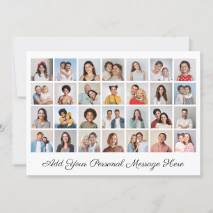 28 Fotocollage Voeg uw eigen Kaart met een groet t