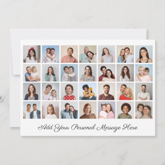 28 Fotocollage Voeg uw eigen Kaart met een groet t (Voorkant)