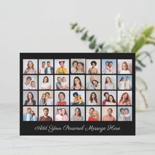 28 Fotocollage Voeg uw eigen wensbord toe Kaart (Staand voorkant)