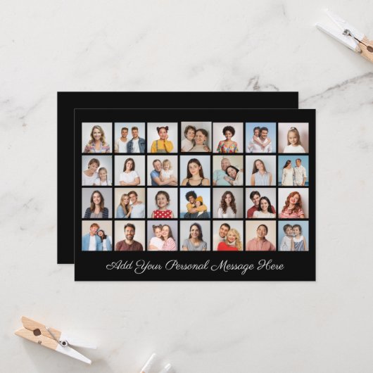 28 Fotocollage Voeg uw eigen wensbord toe Kaart (Voorkant / Achterkant in situ)