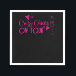 28.Funny Bachelorette Party Crazy Chicks On Tour.p Servet<br><div class="desc">Bachelorette party matching t-shirts for the girls. "Crazy Chicks On Tour" girly design with hearts and a champagne flute. Matching design for the bride ("Queen Of The Crazy Chicks") is available as well! Get the champagne. Bachelorette Party around the corner? Make this night special with this great shirt for the...</div>