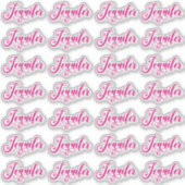 28 Heet Roze Decorative Jennifer Sticker (Voorkant)