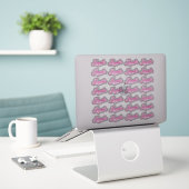 28 Heet Roze Decorative Jennifer Sticker (Laptop op bureau)