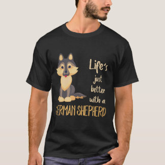 28 Het leven is gewoon beter met een Duitse herder T-shirt
