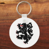 28-inch zwarte leeuwen sleutelhanger (Voorkant)