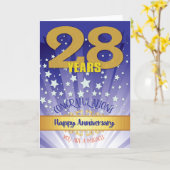 28 jaar herstel Jubileum vet cijfer Kaart (Gele Bloem)