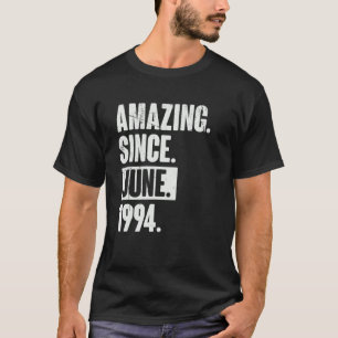 28 Jaar Oud 28e Verjaardag Uitstekend sinds juni 1 T-shirt