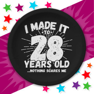 28 Jaar Oud Sarcastisch Meme Grappig 28e Verjaarda Papieren Bordje