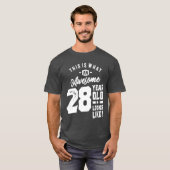 28 jaar oude cadeau | 28e verjaardag van cadeauide t-shirt (Voorkant volledig)