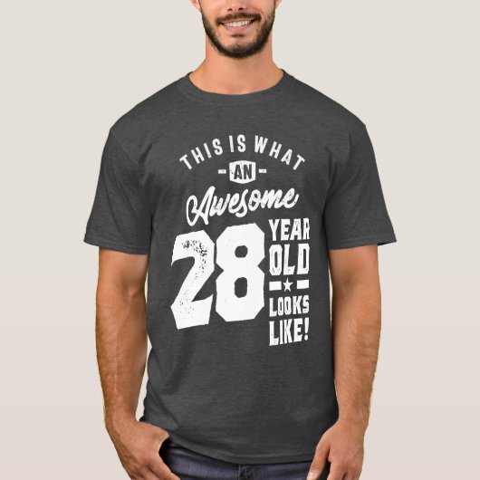 28 jaar oude cadeau | 28e verjaardag van cadeauide t-shirt (Voorkant)