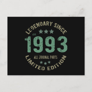 28 jaar oude dag dag 1993 legend sinds 28 septembe briefkaart