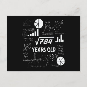 28 Jaar Oude Verjaardag Wiskunde Lerares 28e Verja Briefkaart