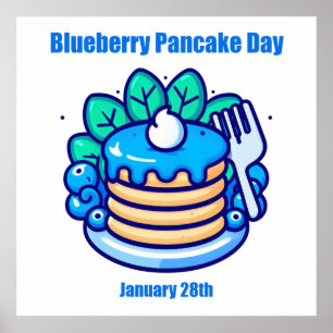 28 jan - Blauwe bessen Pannenkoekendag Poster