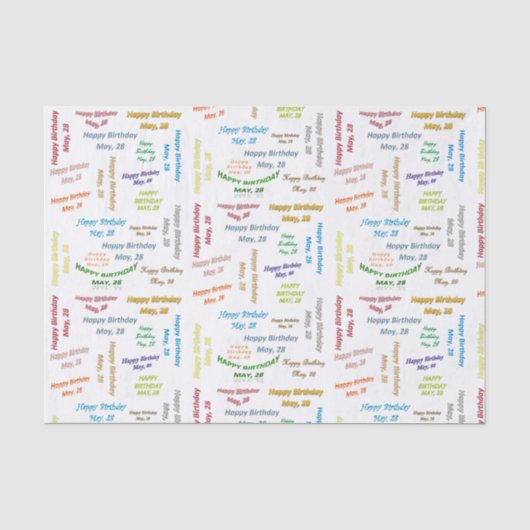 28 mei, Weefselpapier Tissuepapier (Voorkant)