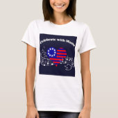 #28 Met muziek vieren T-shirt (Voorkant)