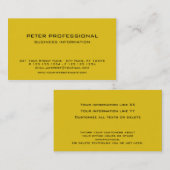 28 Moderne professionele Visitekaartje gouden geel (Voorkant / Achterkant)