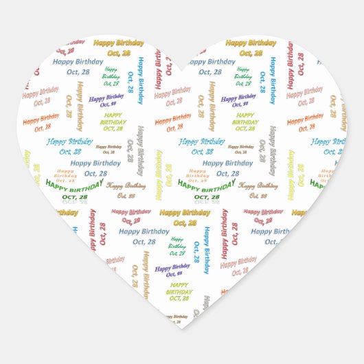 28 oktober, Birthday Sticker (Voorkant)