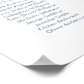 28 tafels Onze favoriete mensen Zitplaatskaart Poster (Hoek)