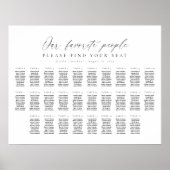 28 Tafels Onze favoriete Mensen Zitschema Plan Poster (Voorkant)