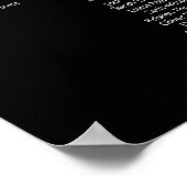 28 Tafels Vind uw Seat Black Zitkaarten Plan Poster (Hoek)