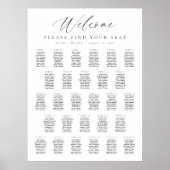 28 Tafels Welkom Zitplaats Chart Poster (Voorkant)