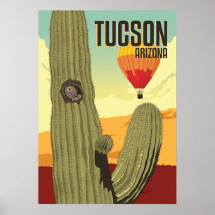 28 x20 Elf Owl in Saguaro - Tucson, Arizona Poster