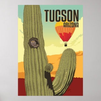 28 x20 Elf Owl in Saguaro - Tucson, Arizona Poster