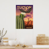 28 x20 inch Bat en Saguaro - Tucson, Arizona Poster (Keuken)