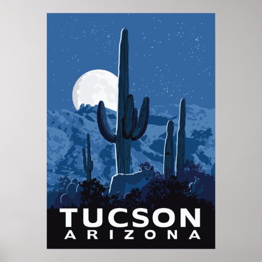 28 x20-inch Desert Coyote - Tucson, Arizona Poster (Voorkant)