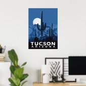 28 x20-inch Desert Coyote - Tucson, Arizona Poster (Thuiskantoor)