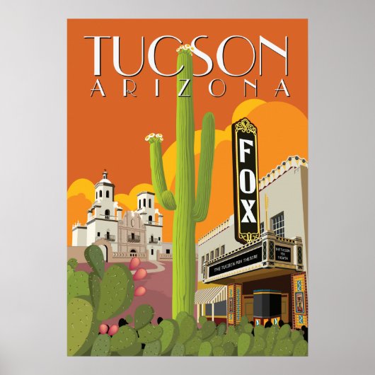 28 x20 inch Fox Theater - Tucson, Arizona Poster (Voorkant)