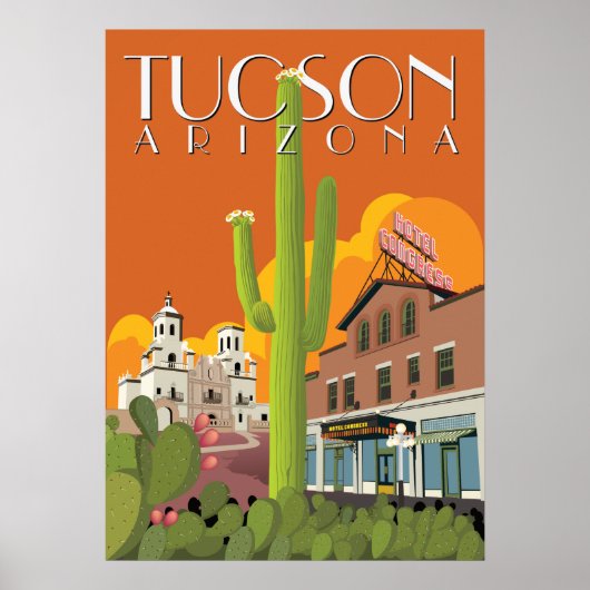 28 x20-inch Hotel Congress — Tucson, Arizona Poster (Voorkant)
