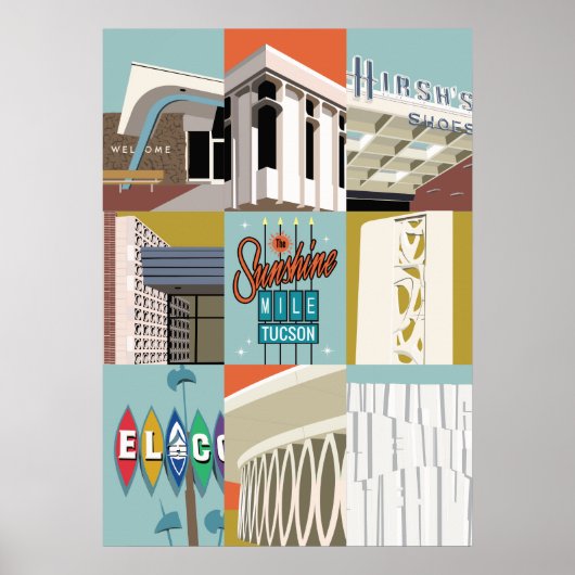 28 x20 inch Sunshine Mile - Tucson, Arizona Poster (Voorkant)