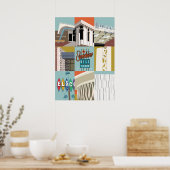 28 x20 inch Sunshine Mile - Tucson, Arizona Poster (Keuken)