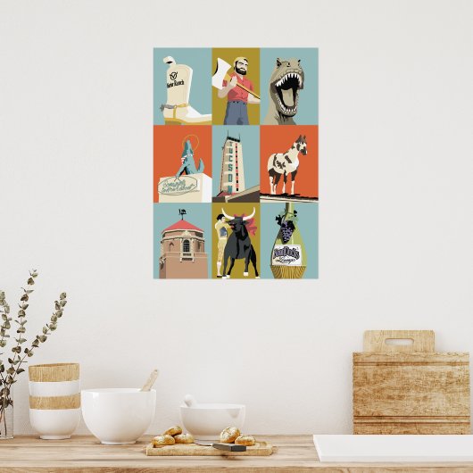 28 x20-inch tapijtschelp poster (Keuken)