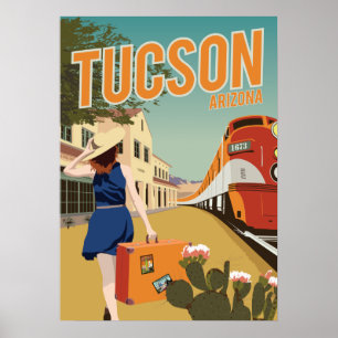 28 x20 inch Train Depot - Tucson, Arizona Poster