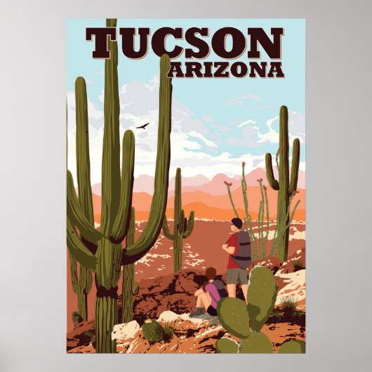 28 x20-inch Tucson-wandelsporen Poster (Voorkant)