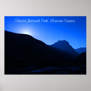 28" x 20" Glacier National Park Zonsopgang Poster