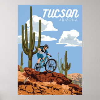 28 x 20 inch Mountain Bike - Tucson, Arizona Poster