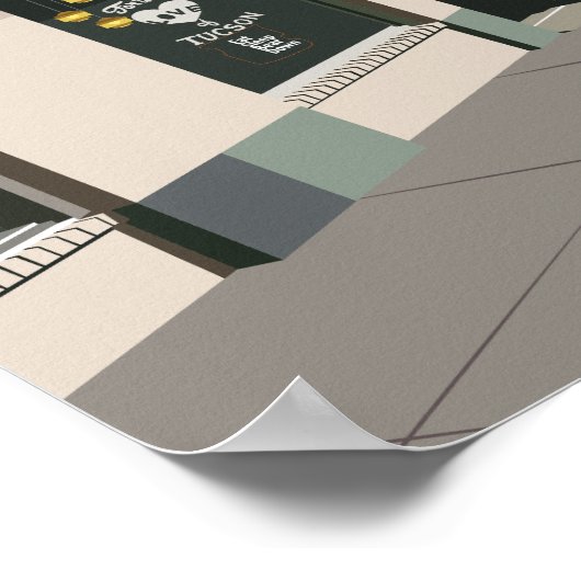 28 x 20 inch vierde avenue, Tucson Poster (Hoek)