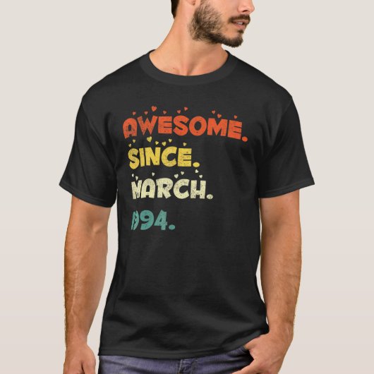 28 Year Old March 1994 T-shirt (Voorkant)