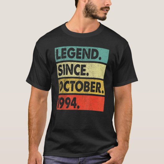 28 Years Old Legend Since October 1994 28th Birth T-shirt (Voorkant)