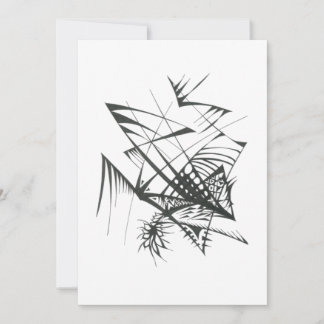 28 Zwarte Witte Abstracte Tribale Tatoeagekunst Bedankkaart